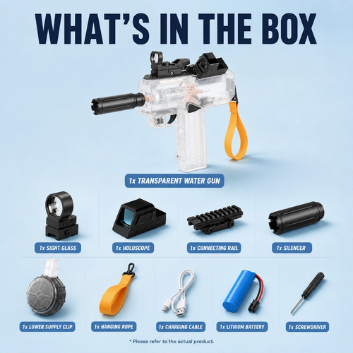 TL Uzi Electric Burst Water Gun for Kids